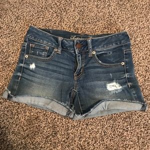 Distressed American Eagle Jean Shorts